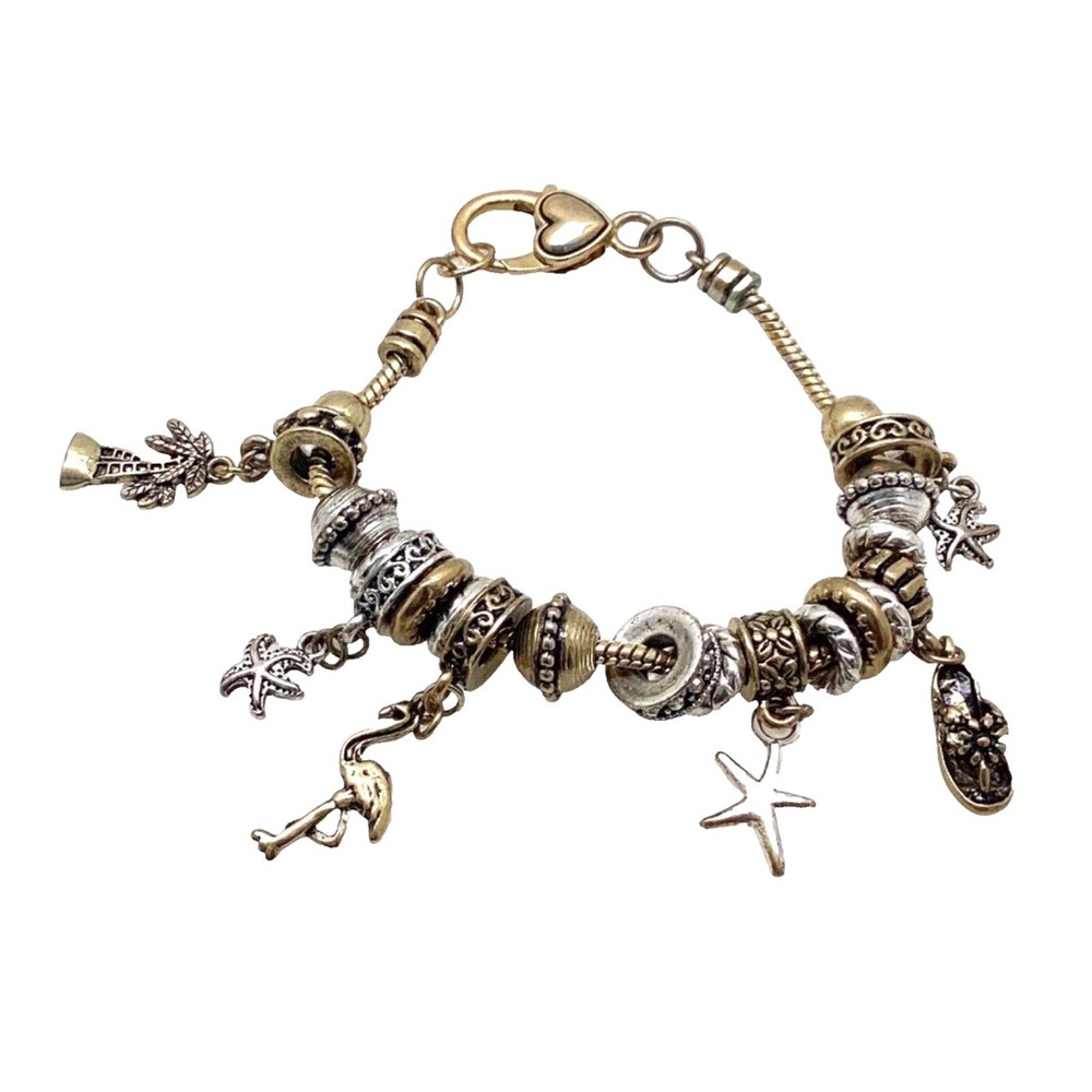 Cutesy Beach Theme Charm Bracelet